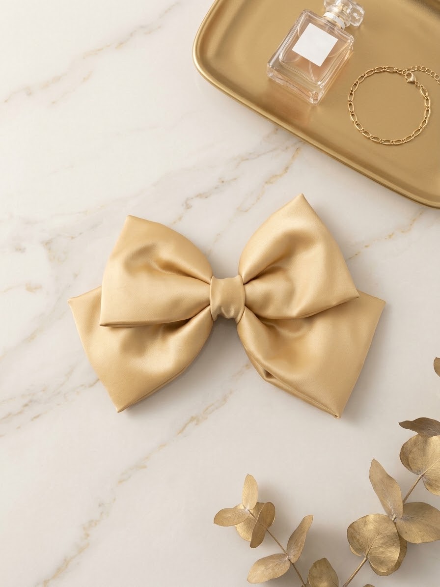 Double Layer Satin Hairbow