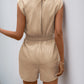 Romper with Drawstring Waist and Pockets
