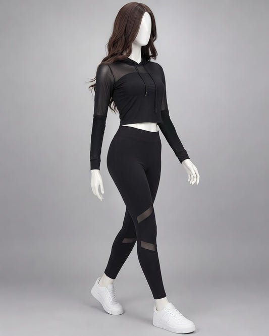 Cropped Hoodie Leggings Set