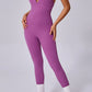 Backless Sporty Jumpsuit with Crisscross Straps.