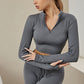 Seamless High Elastic Breathable  Zipper Sport Set