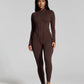 Full Body Jumpsuit Backless Exposed Seam Details.