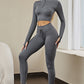 Seamless High Elastic Breathable  Zipper Sport Set