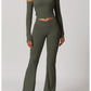 Off Shoulder Crop Top & Flare Leg Pants
