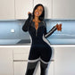 Bodycon Sporty Jumpsuit Outfit.
