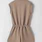 Casual Versatile Romper with Drawstring Waist