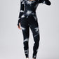 Tie-Dye Scoop Neck  Long Sleeve Jumpsuit