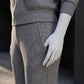 Ribbed Zip Tracksuit Set