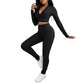 Casual Solid Color Two-Piece Pineapple-Texture Sportswear Set