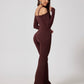 High Stretch Off Shoulder Sports Jumpsuit With Thumb Holes