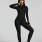 Full Body Jumpsuit Backless Exposed Seam Details.