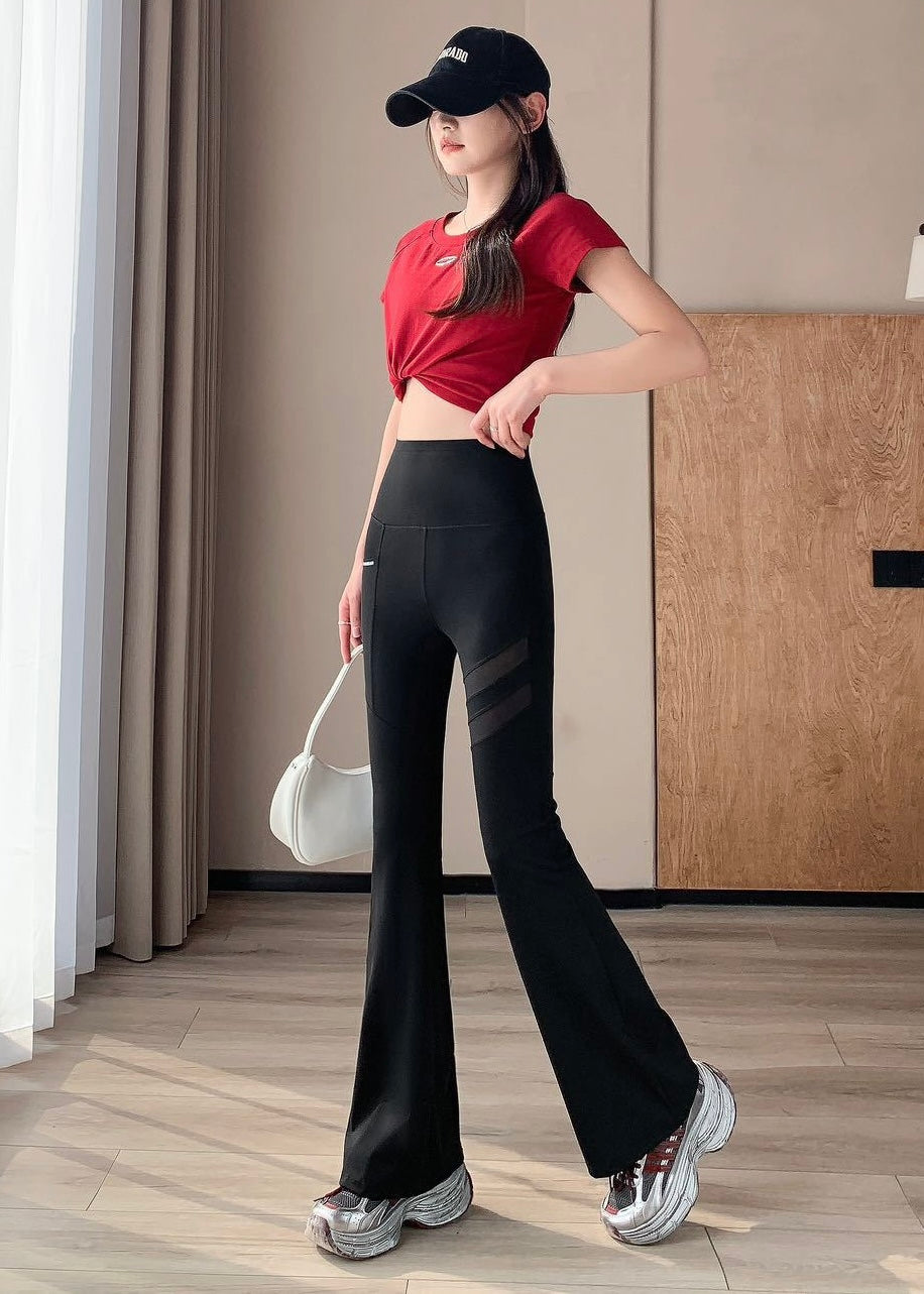 Stylish Flare Mesh Pants