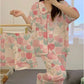 3pcs Top & Print Pants & shirt PJ Set  Pajama Set