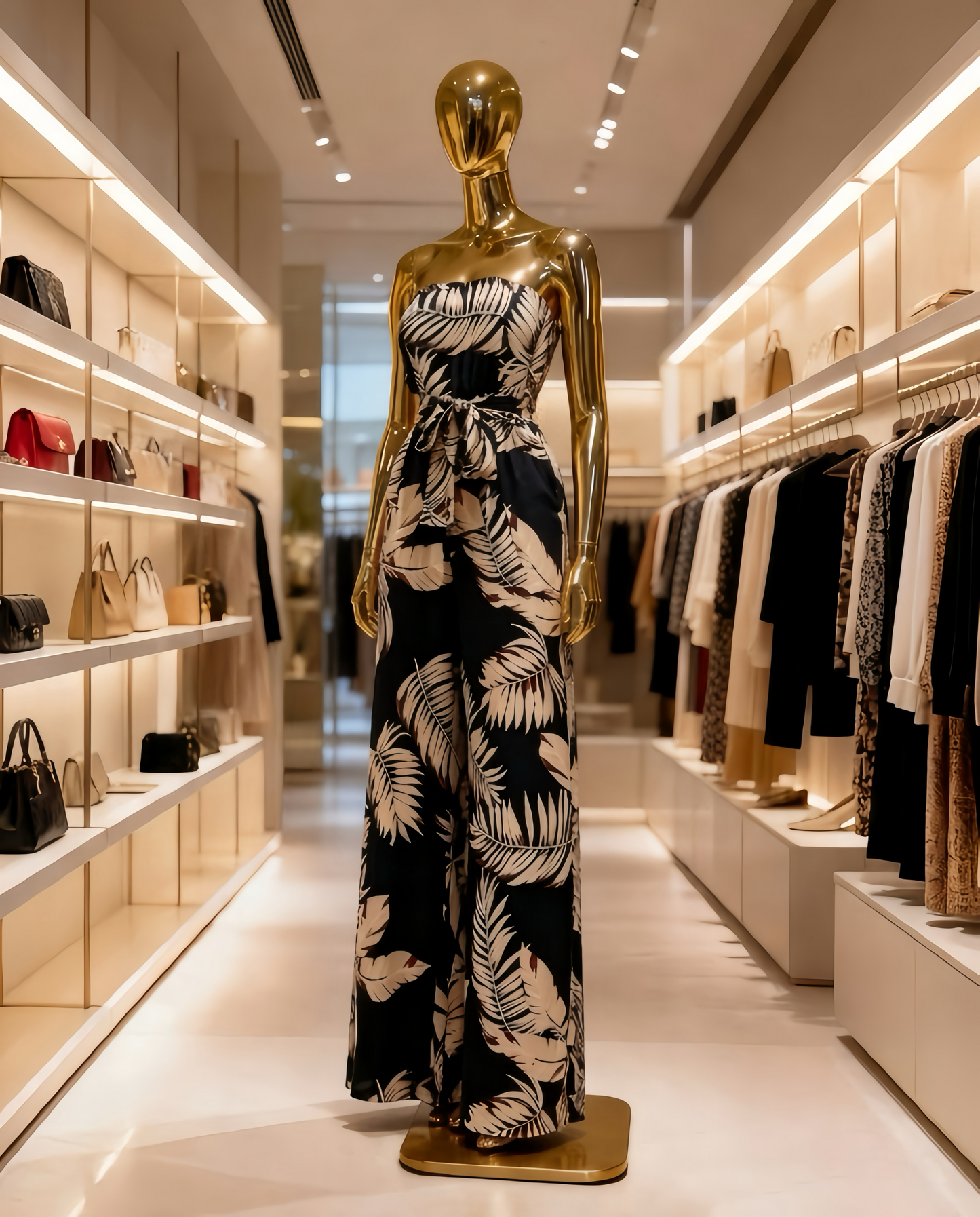 Strapless Wide Leg Jumpsuit