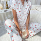 Cherry Lace Pajama Set – Soft, Stylish & Wearable Anywhere