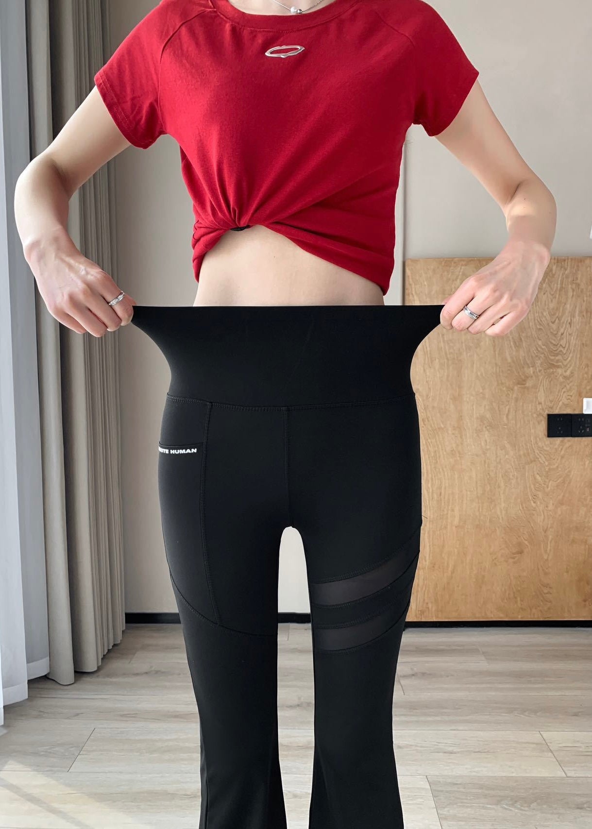 Stylish Flare Mesh Pants