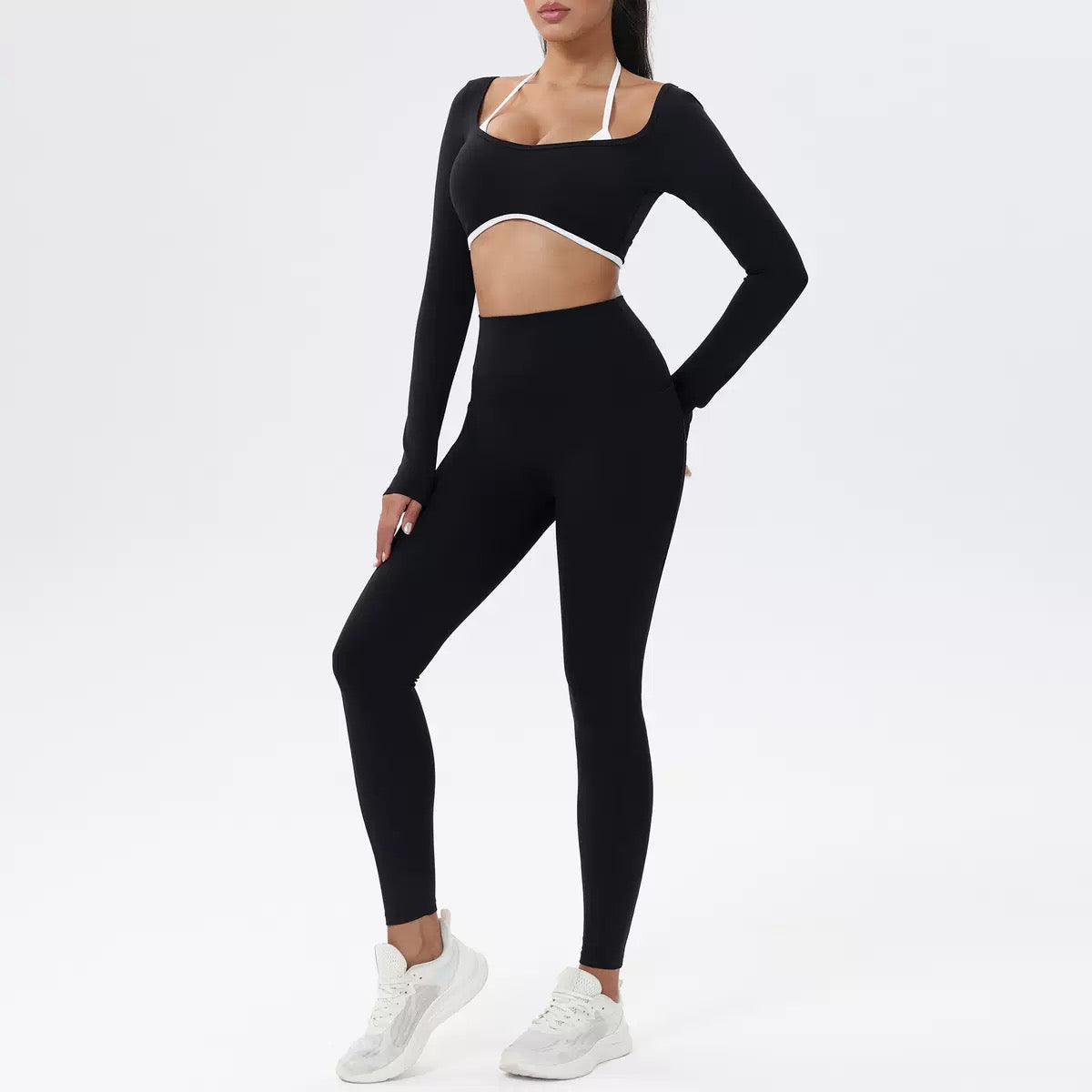Seamless Longsleeve Gym Set