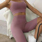 Sports Yoga Basic Seamless With  TANK TOP AND  SHORT PANT  SET