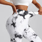 Yoga Trendy Sport Lifespree Seamless Tie Dye Sports Leggings.