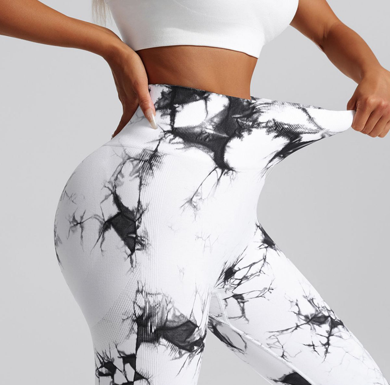 Yoga Trendy Sport Lifespree Seamless Tie Dye Sports Leggings.