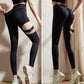Solid Color Hollow Out Leggings