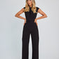 Elegant Black Sleeveless Jumpsuit.