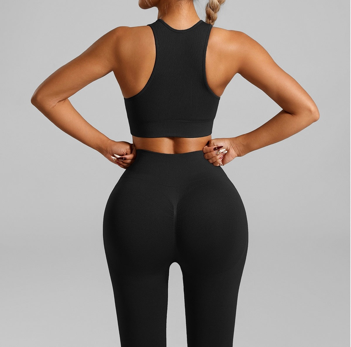 Seamless Tank Top And Leggings Sport set, Gym Set Workout.