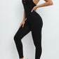 Backless Sporty Jumpsuit with Crisscross Straps.