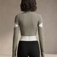 Cutout Sleeve Crop Top