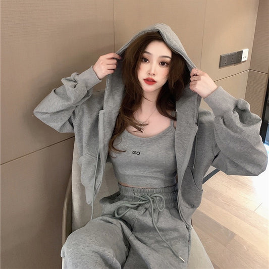 Autumn 3pcs Casual Women Set Suitable For