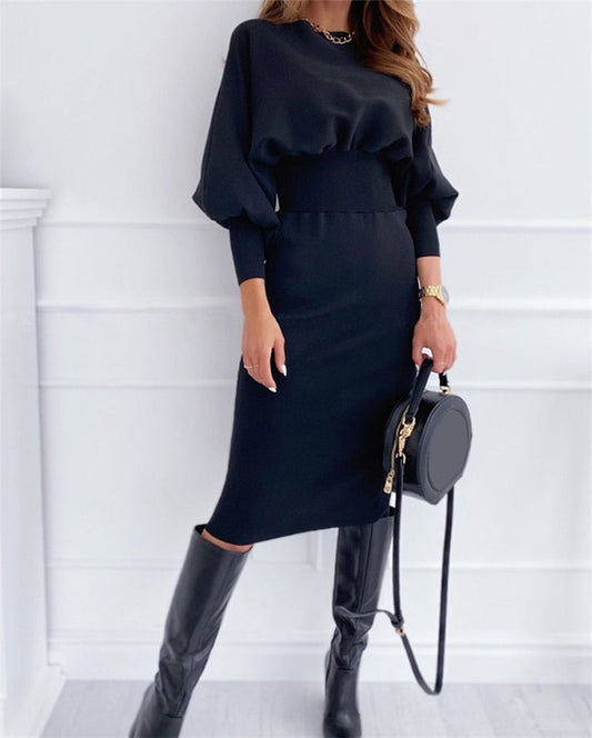 Clasi Batwing Sleeve Sweater Dress