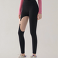 Contrast Solid Skinny Leggings, Elegant High Waist