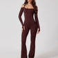 Slim-Fitting Jumpsuit For Women, Off-Shoulder Sports Wear