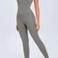 Backless Athletic Jumpsuit.