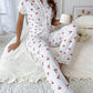 Cherry Lace Pajama Set – Soft, Stylish & Wearable Anywhere