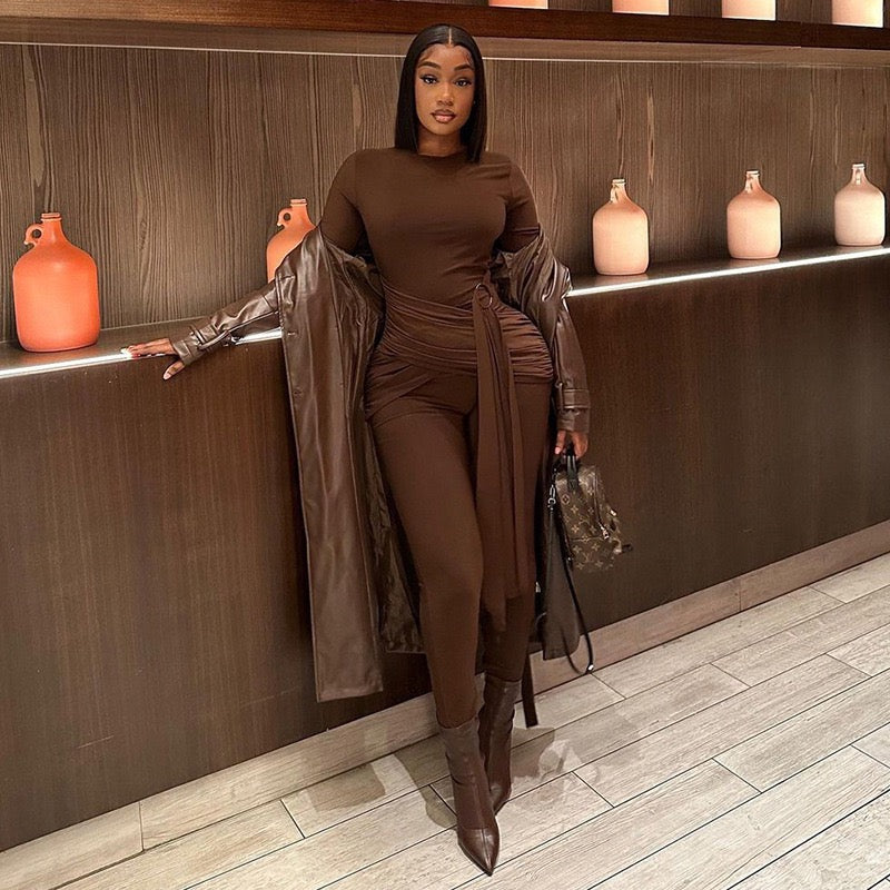 Style Jumpsuit and Casual Slim-Fit Long Sleeve