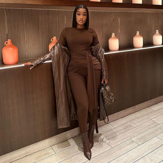 Style Jumpsuit and Casual Slim-Fit Long Sleeve