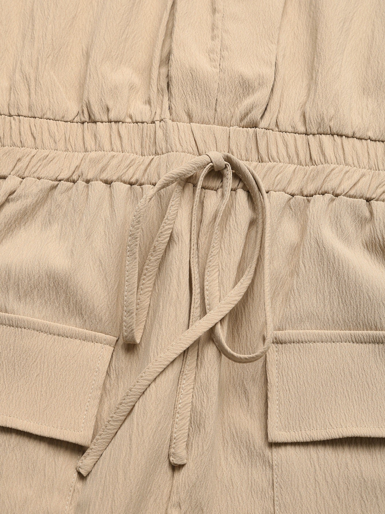 Romper with Drawstring Waist and Pockets
