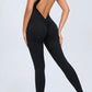 Backless Athletic Jumpsuit.