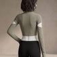 Cutout Sleeve Crop Top