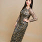 Stylish mesh bodycon dress.