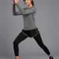 yoga wear long-sleeved two-piece set for women nylon.