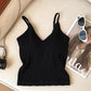 Ribbed Knitted V-neck Camisole