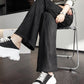 ripple wide-leg pants for women 2024 spring and summer ins trend celebrity design straight-leg pants to wear casual floor-length pants