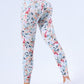 Floral Print Wideband Waist Sports Leggings