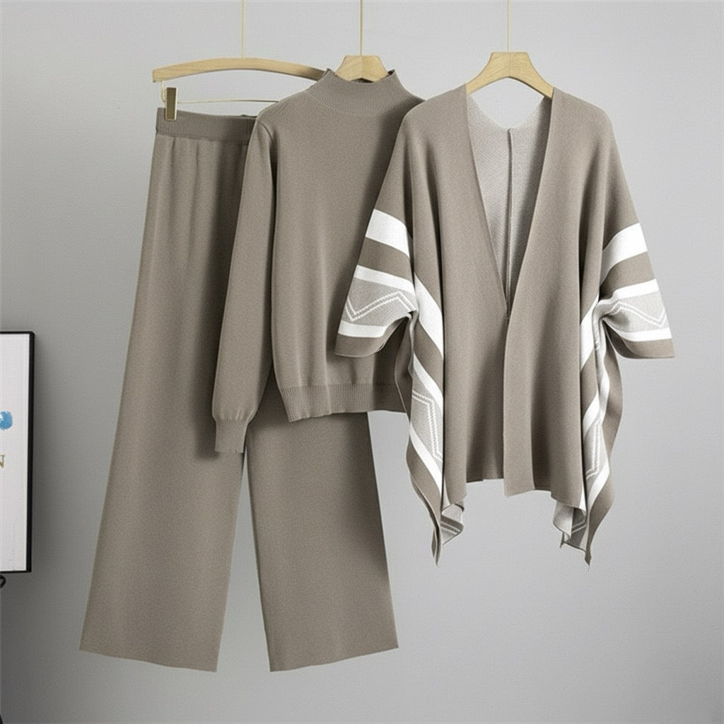 Cozy Three-Piece Knit Ensemble