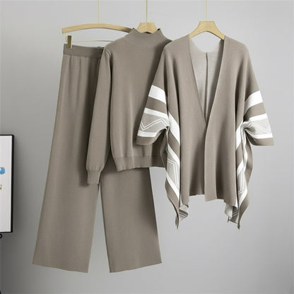 Cozy Three-Piece Knit Ensemble