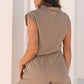 Casual Versatile Romper with Drawstring Waist