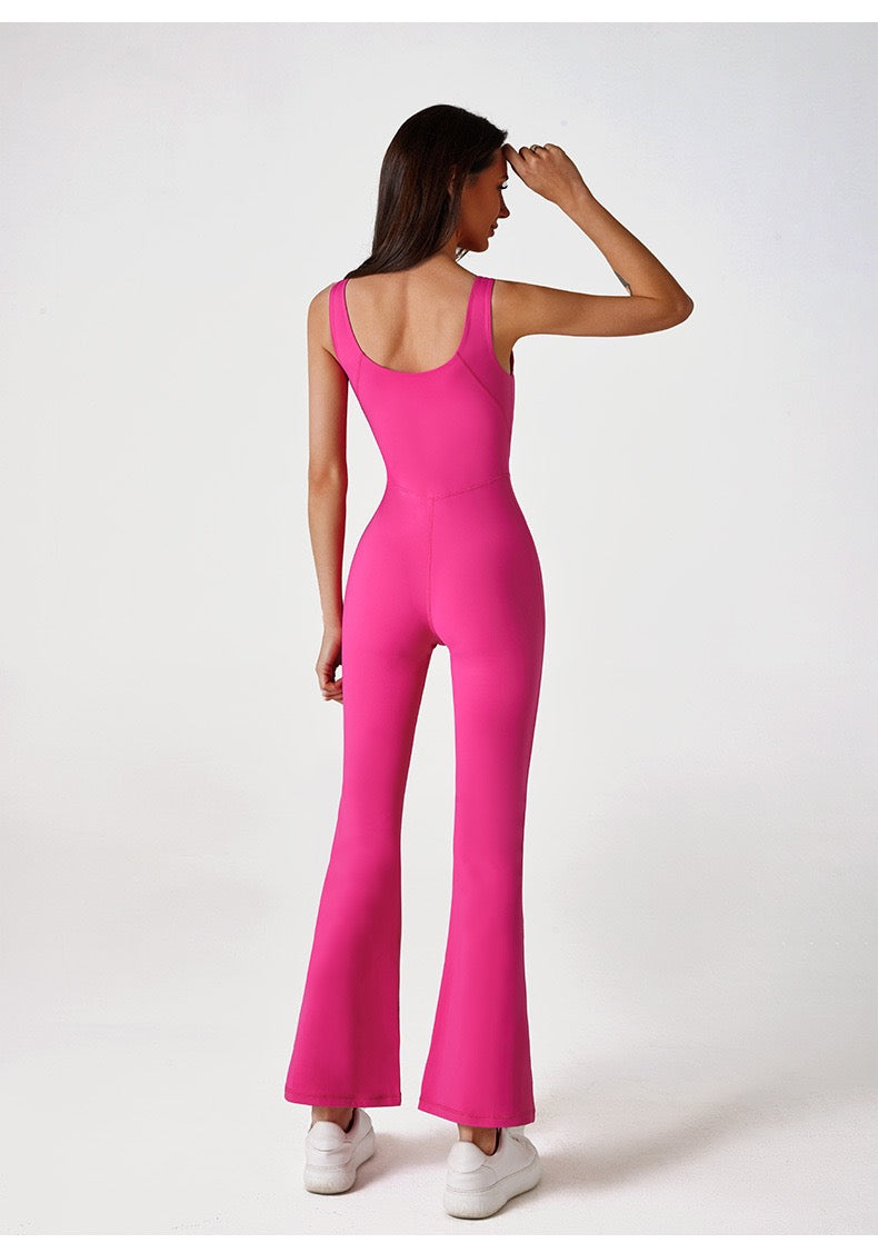 Women's Solid Color Jumpsuit Sports Activewear