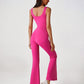 Women's Solid Color Jumpsuit Sports Activewear